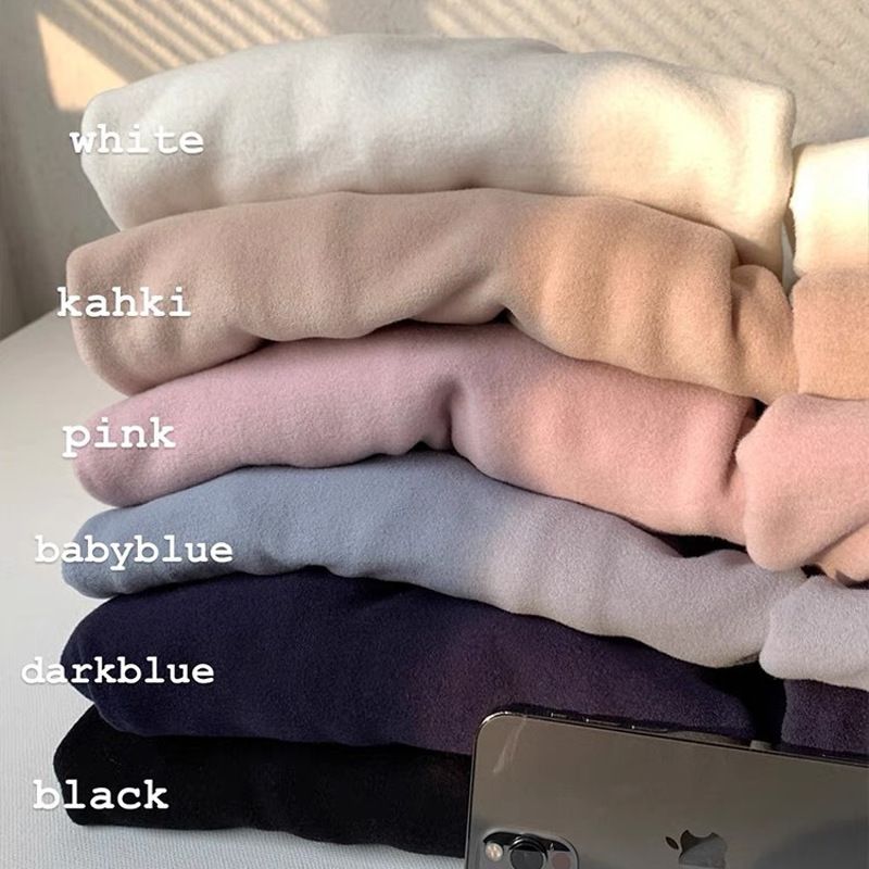 Half-high Collar Fleece Base Shirt Women's Long-sleeved T-shirt Spring Autumn and Winter New Korean Style Slim-fit Mid-collar Stylike Inner Top Half-high Collar Fleece Base Shirt Women's Long-sleeved T-shirt Spring Autumn and Winter New Korean Style Slim-fit Mid-collar Stylike Inner Top