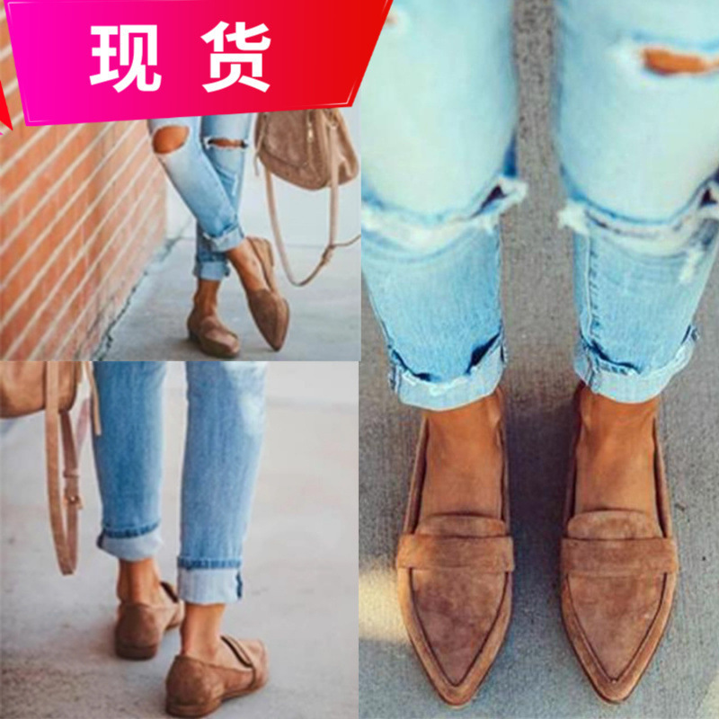 2026 New Korean Style Chunky Heel Women's Shoes, British College Style Mid-Heel Casual Pointed Toe Large Size Flat Shoes 2026 New Korean Style Chunky Heel Women's Shoes, British College Style Mid-Heel Casual Pointed Toe Large Size Flat Shoes