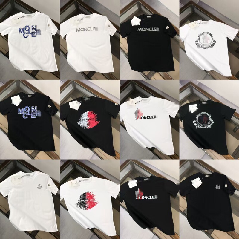 High version new cotton Mon full printed cler mouth velcro short sleeve men's and women's T-shirt top lovers High version new cotton Mon full printed cler mouth velcro short sleeve men's and women's T-shirt top lovers