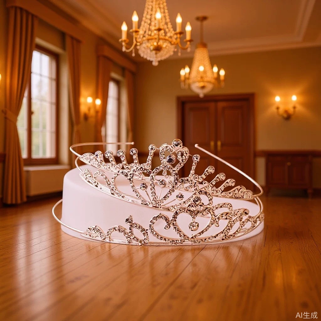 Corona de Novia con Cristal de Aleación, Chapado en Oro, para Boda
