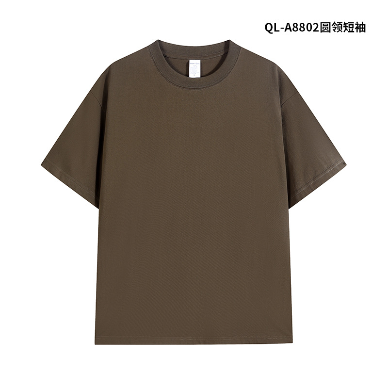 240g marca de moda de peso pesado cuello redondo de manga corta ropa de clase de construcción de grupo de algodón puro cultura camisa publicitaria ropa de trabajo ropa de trabajo camiseta personalizada