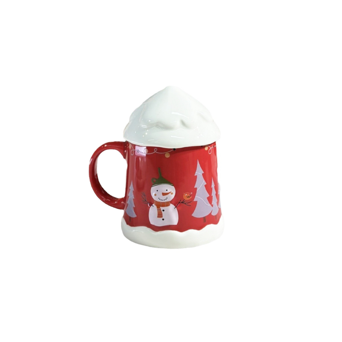 2024 nuevo lindo taza de cerámica de Navidad regalo de Navidad taza de agua casera taza de oficina con tapa