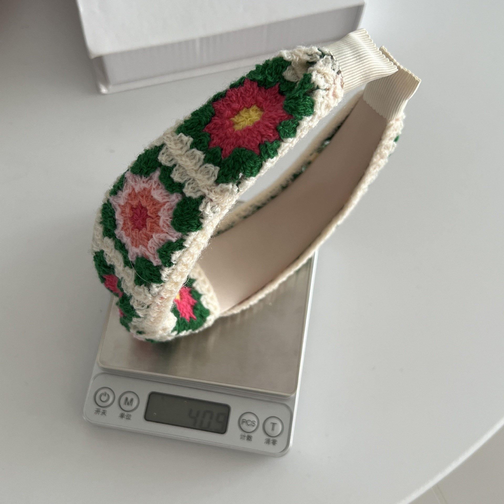 Women's Gender Vacation Sweet Women's Embroidery Knot Flower Knit Hair Band