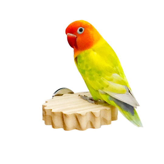 Parrot jumping platform solid wood platform peony xuanfeng tiger skin standing board small pet taste rest habitat platform play supplies