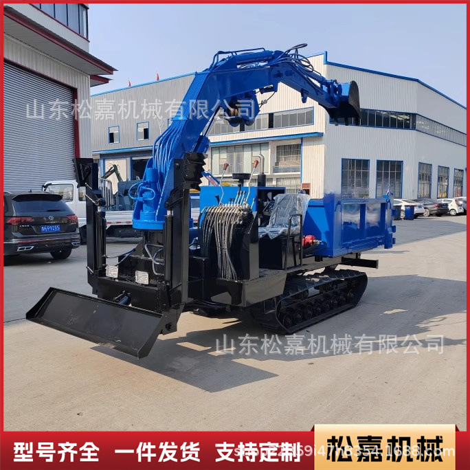 Vehículo de transporte de orugas para excavación agrícola de todo terreno escalador de montaña tigre excavadora de correa auto-montado y auto-volcado integral transporte de materiales agrícolas