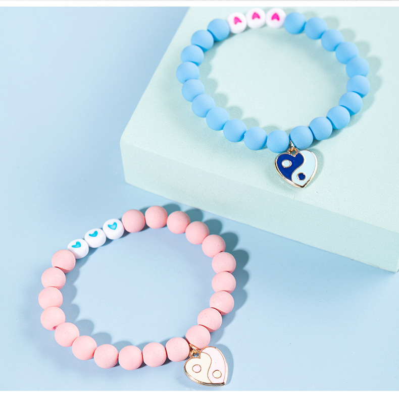 Fashion Heart Shape Alloy Resin Bracelets display picture 3