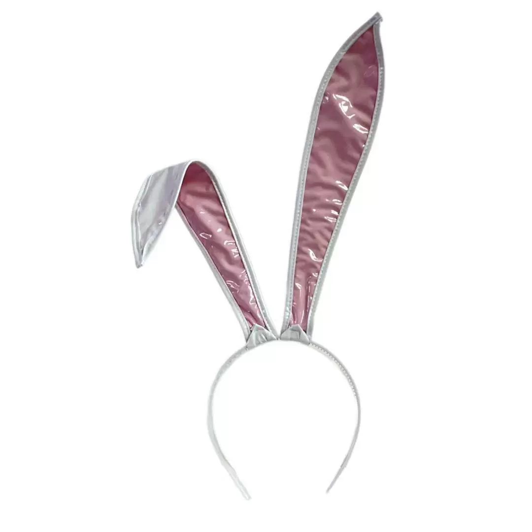 Bunny Ear Headband, Faux Leather Cute & Spicy Bunny Girl Headdress, Women's Hair Accessory
