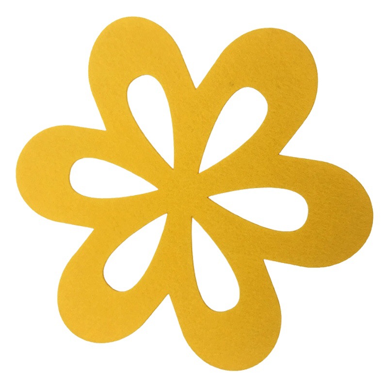 Cross-border Spot Supply Thickened Tableware Pad Pad Felt Insulation Pad Flower-shaped Creative Cup Mat Table Mat Casserole Bowl Mat