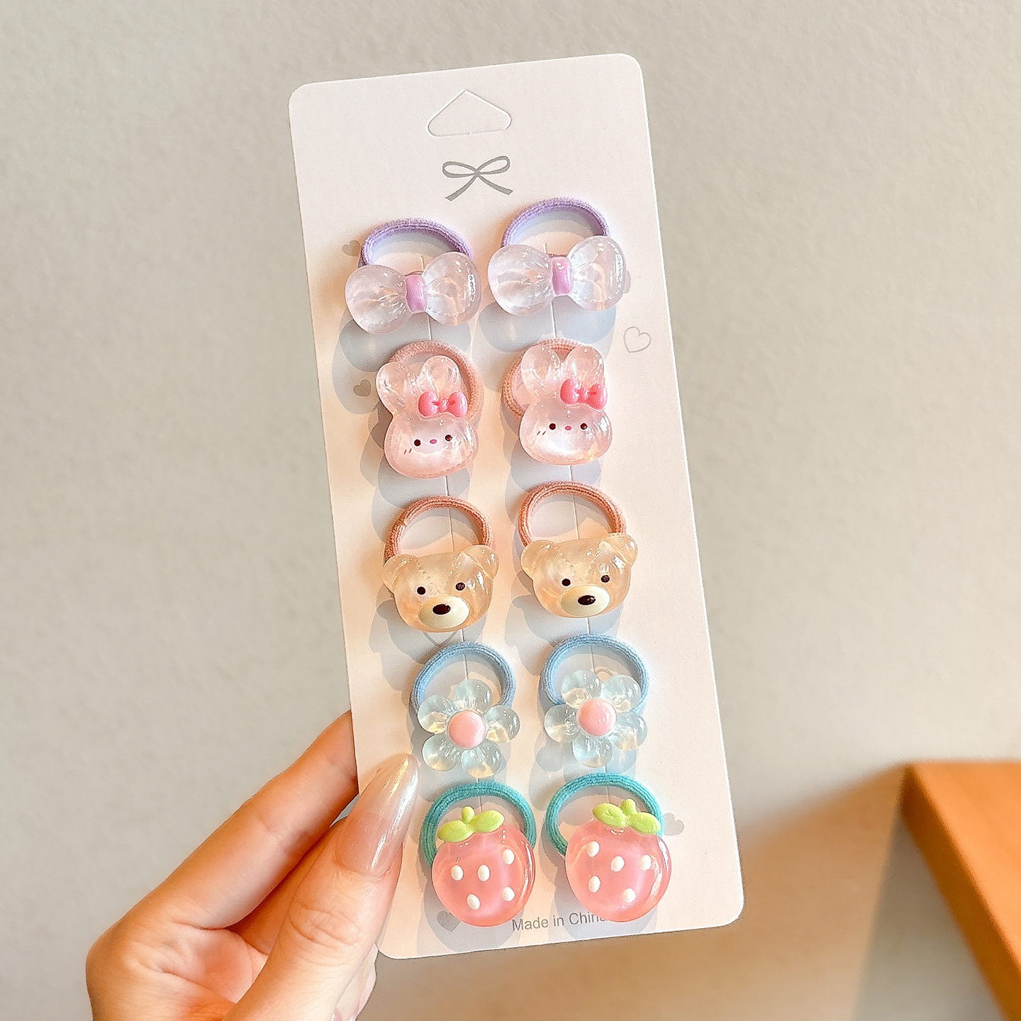 Color caramelo no daña toalla de cabello anillo de cabello para niños cabello de cola de caballo de niñas correa de goma de alta elasticidad pequeña cuerda de cabeza linda