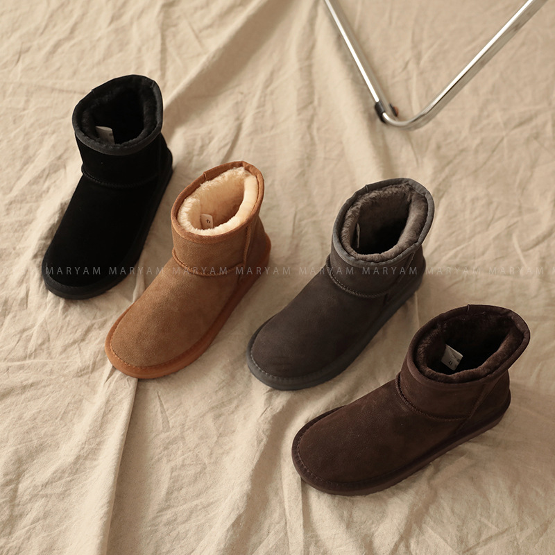 South Korea's 21st fashion new solid color snow boots for women…