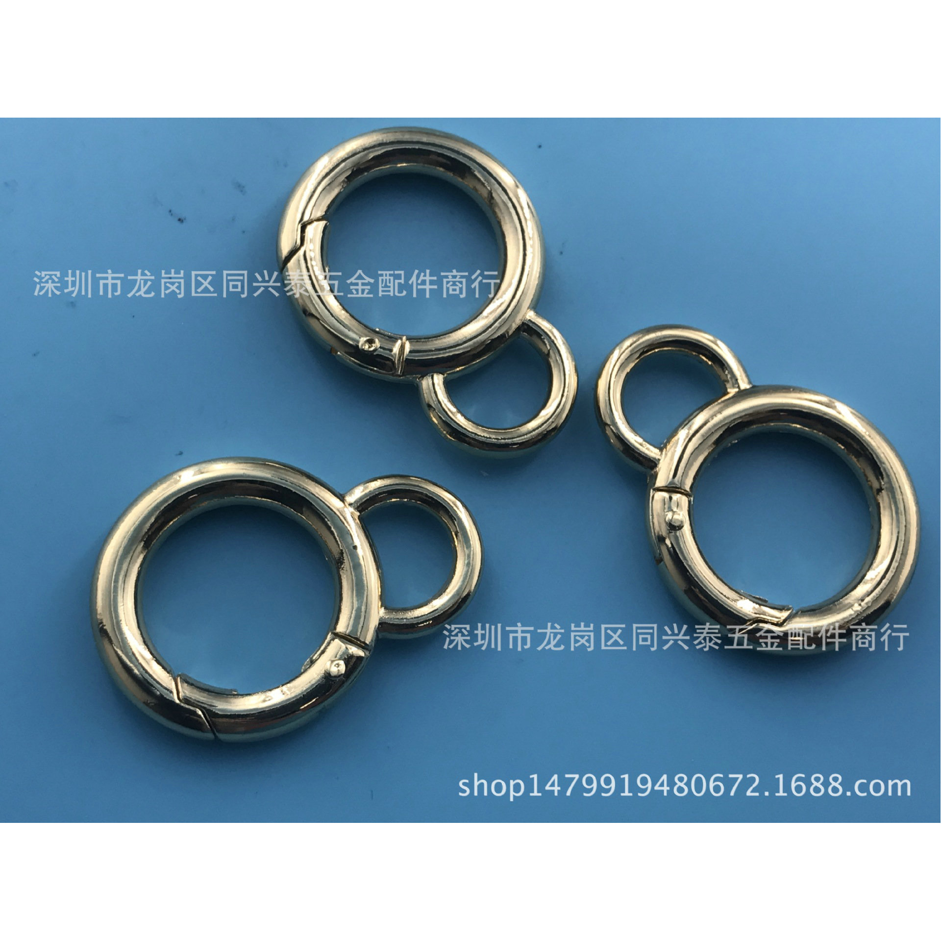 厂家 毛绒8字弹簧扣 能量熊扣 移动电源钥匙扣 合金弹簧圈