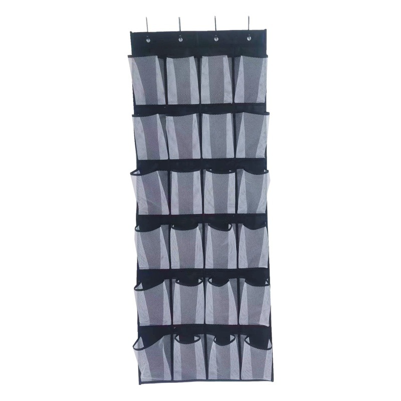 Transfronterizo caliente-venta 24-rejilla bolsa de almacenamiento detrás de la puerta tela no tejida bolsa de almacenamiento de alta calidad malla 24-Bolsillo colgante bolsa