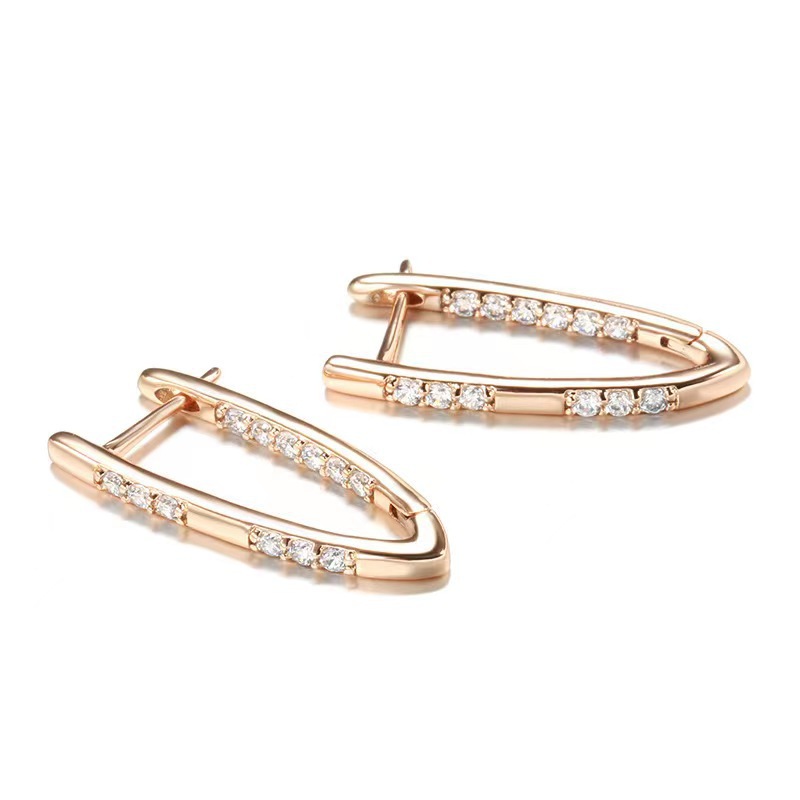 Copper earrings with electroplating