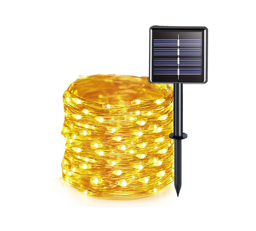 Estrellado LED solar luz de la secuencia al aire libre impermeable linterna de Navidad linterna decorativa control remoto Cadena de Luz al por mayor