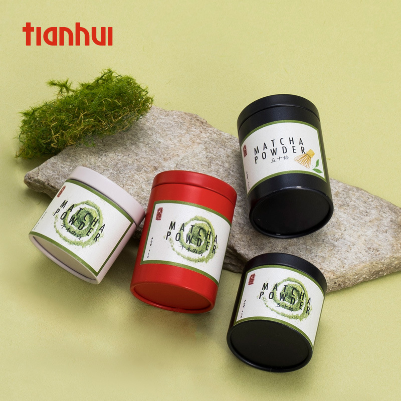 Embalaje de Harun Matcha latas de hierro a prueba de humedad 50 gramos de latas de sellado de té, logotipo de latas vacías