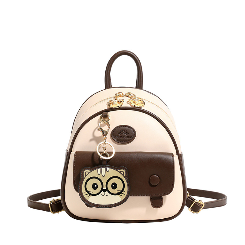 Cartoon Bear Cute Little Mochila ins Retro Fashion Mochila 2025 Verano Nuevo bolso de nicho de todo fósforo