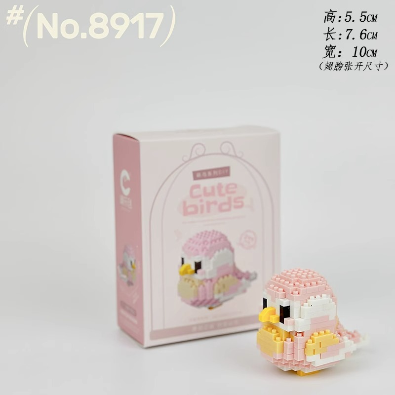 Compatible con Lego dibujos animados lindo muñeca montaje de bloques de construcción juguete decoración de escritorio caja ciega puesto al por mayor