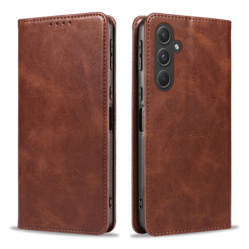 Suitable for Samsung A55 5g Leather Case, Calf Pattern A16 Phone Case, A37 Magnetic Calf Pattern Flip Cover Protective Case A17 Suitable for Samsung A55 5g Leather Case, Calf Pattern A16 Phone Case, A37 Magnetic Calf Pattern Flip Cover Protective Case A17