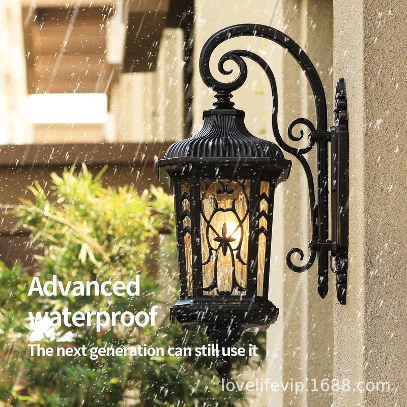 Outdoor Wall Lamp Waterproof Courtyard Lamp Gate Garden Villa Terrace Door Column Retro Outdoor Balcony Exterior Wall Lamp