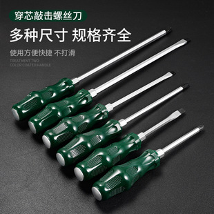 Cross threading screwdriver tool suit screwdriver super hard tapping industrial grade lengthened flat mouth one-word plum screwdriver