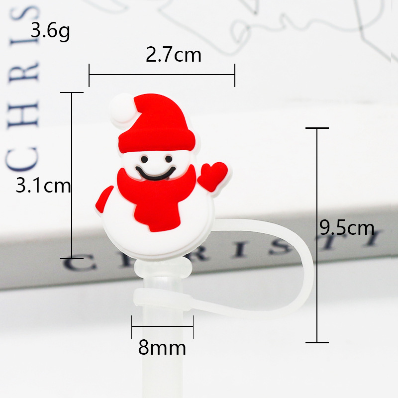 Tapa de paja Spot 7-8mm silicona linda mini muñeca parche tapón a prueba de polvo decoración de pajitas tapón a prueba de polvo