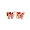 Golden earrings stainless steel, accessory for elementary school students, 18 carat, pink gold, Japanese and Korean