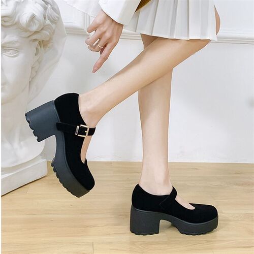 Japanese-style JK Lolita shoes for women, spring and summer, spicy and versatile, thick sole, soft, height increasing, slimming single shoes