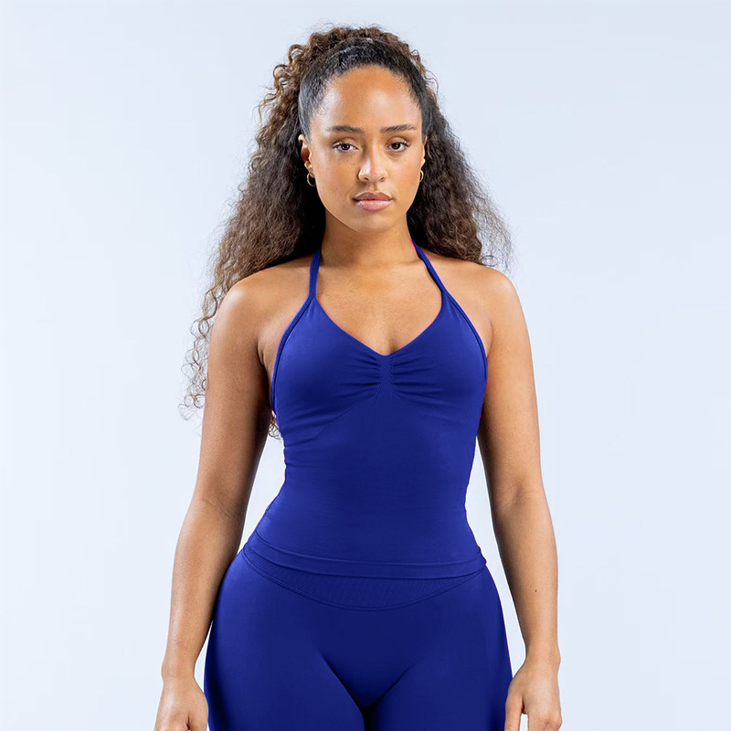 Blue [halter neck maxi dress]