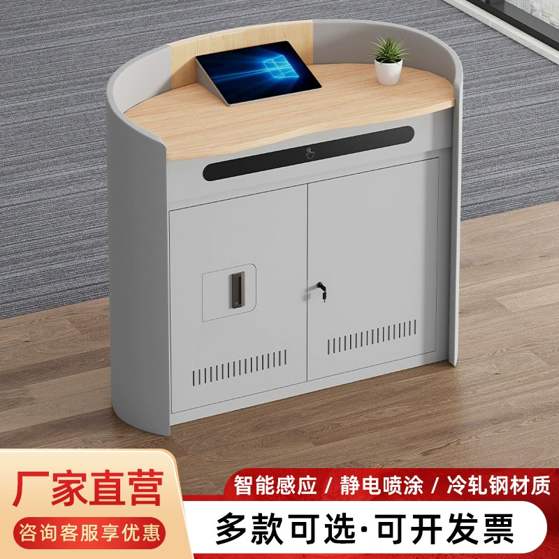 Простая умная мультимедийная электронная трибуна, стальная многофункциональная трибуна, выдвижной ящик, трибуна для конференц-зала для одного человека