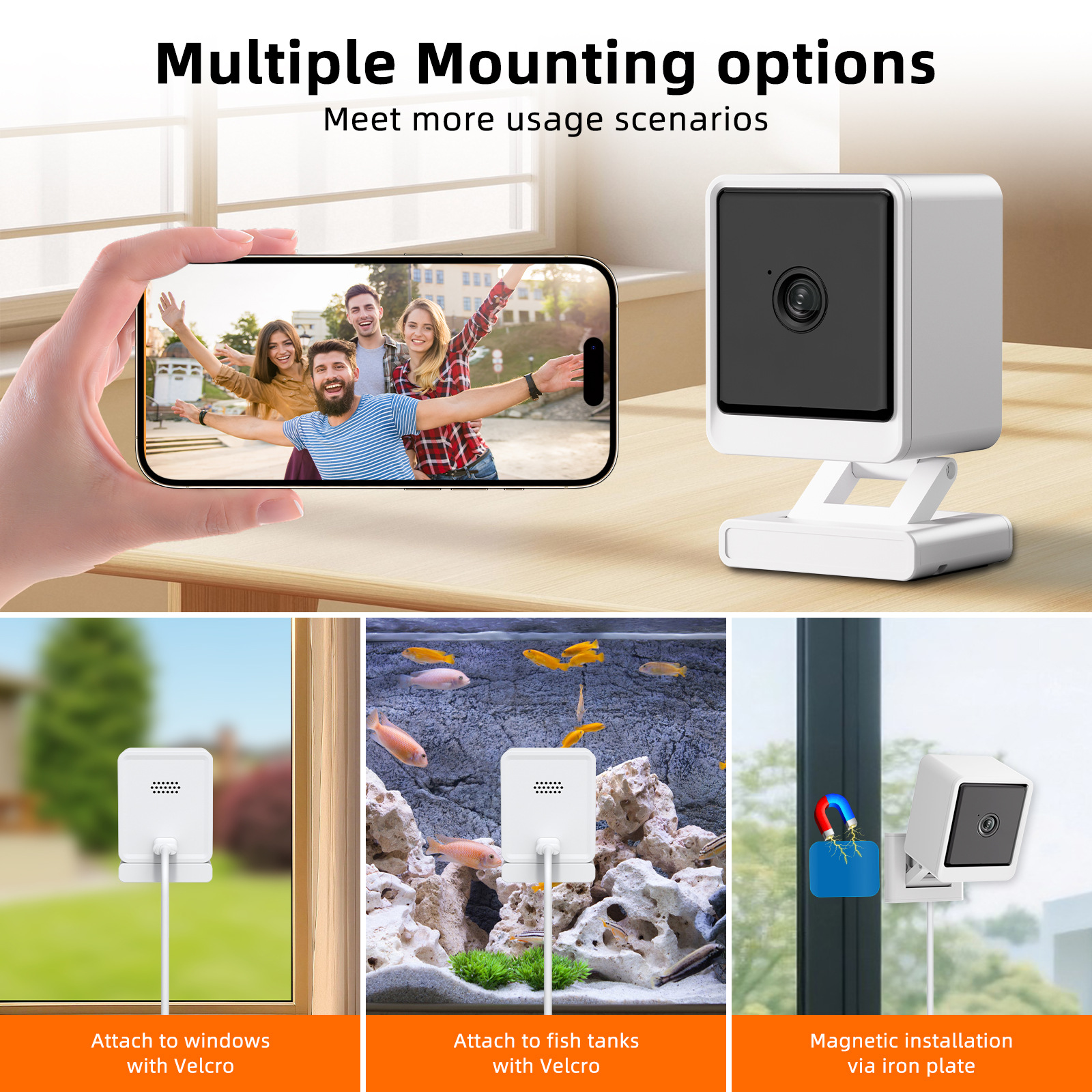 Cámara de ventana de fábrica original con IA, visión nocturna Starlight, monitoreo inteligente inalámbrico, nuevo modelo transfronterizo.