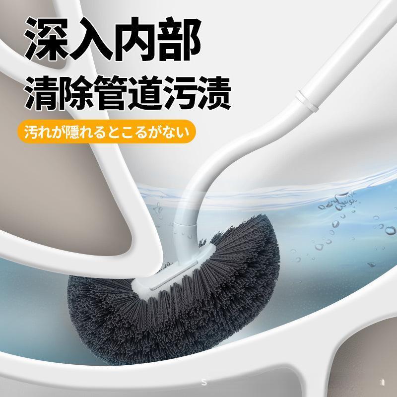 トイレ掃除用ブラシ、柔らかい毛、壁掛け式、長柄トイレ掃除用ブラシ、行き止まりのないトイレ掃除用ブラシ、プラスチック製、1個から|undefined