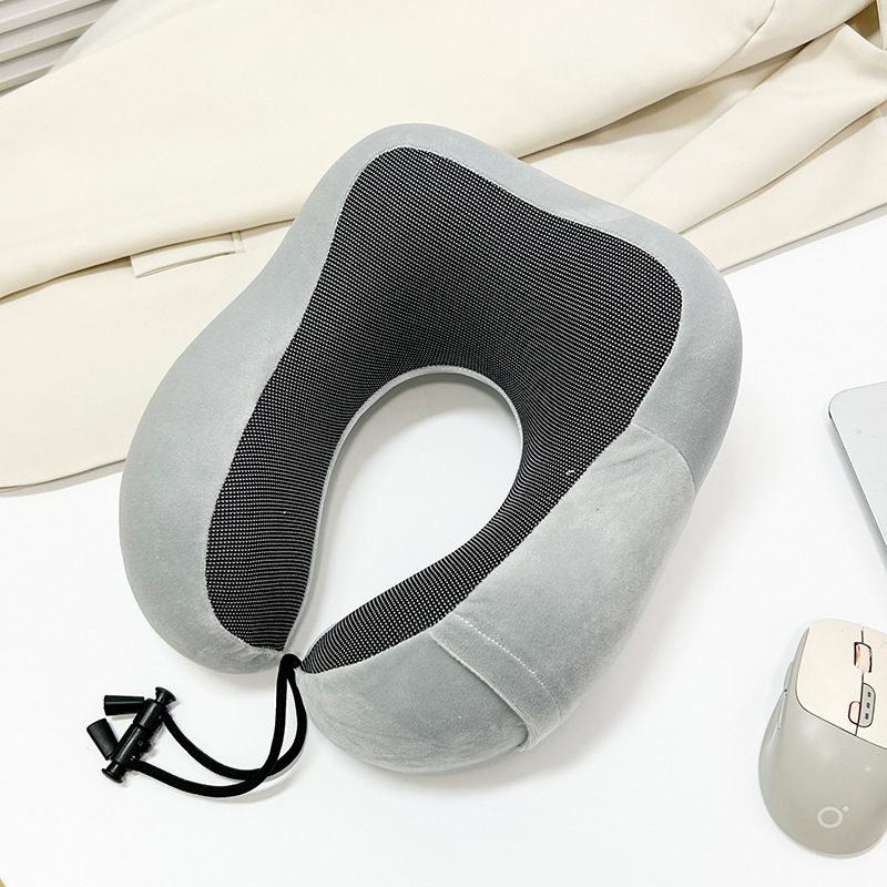 Almohada en forma de U de joroba Almohada de oficina bordada para el almuerzo Viaje de negocios Almohada de cuello de rebote lento Almohada en forma de U de espuma de memoria de joroba image 7