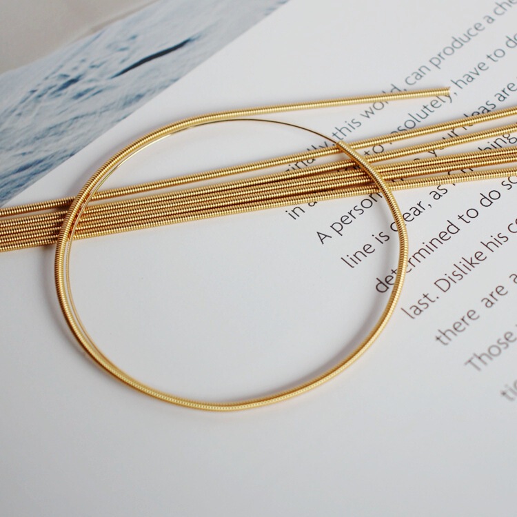 Spring ring diy soft beaded retaining ferrule Color Memory wound copper wire bracelet-free material wire handmade gold plated 14K gold