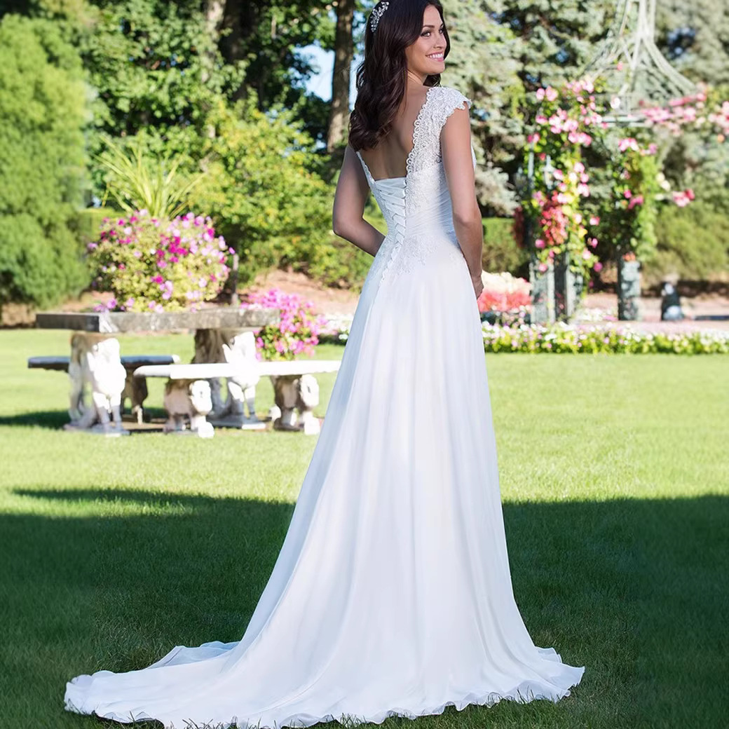 Trailing Export European and American Wedding Dress for Women 2025 New Large Size Fashion Retro Lace Shoulder Bridal Wedding Dress