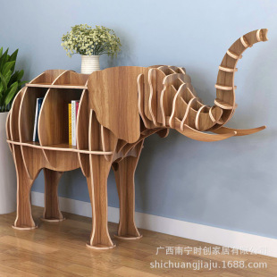 Elephant-shaped Bookshelf Floor-standing Children's Storage Rack Simple Baby Picture Book Storage Library Theme Decoration Ornaments