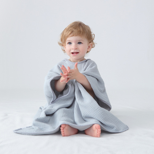 Children's bath towel poncho is more absorbent than pure cotton. Special for older children, girls can wear hooded bathrobe for summer swimming and bathing.