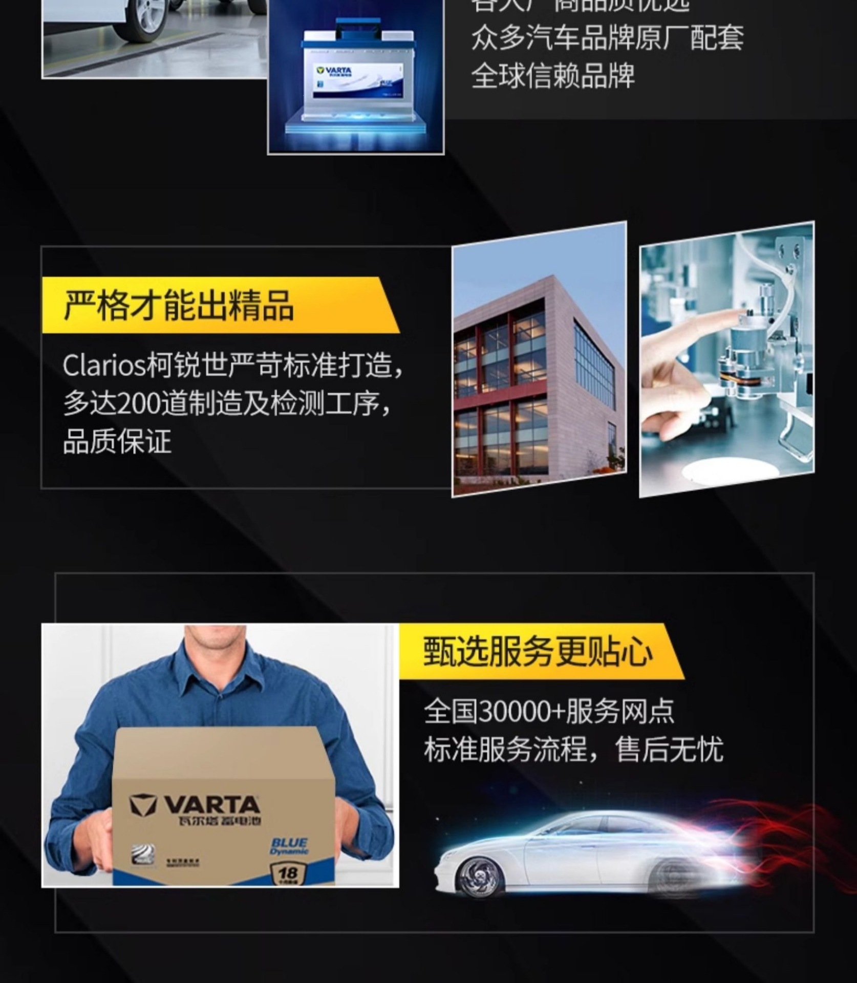Suitable for Peugeot 30, other models such as the Yinglang, Junwei, Encore, Yuexiang, and V7 car batteries, L2400 Varta storage batteries