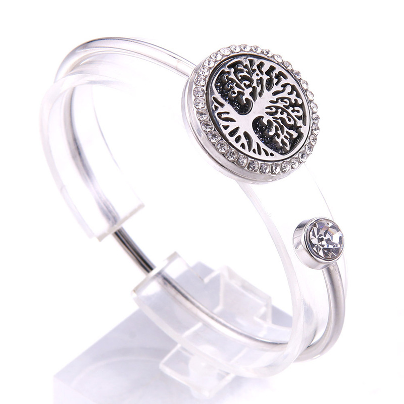Aromatherapy Stainless Steel Bracelet Love Chain High Quality Essential Oil Diffuser One Large Diamond Bracelet