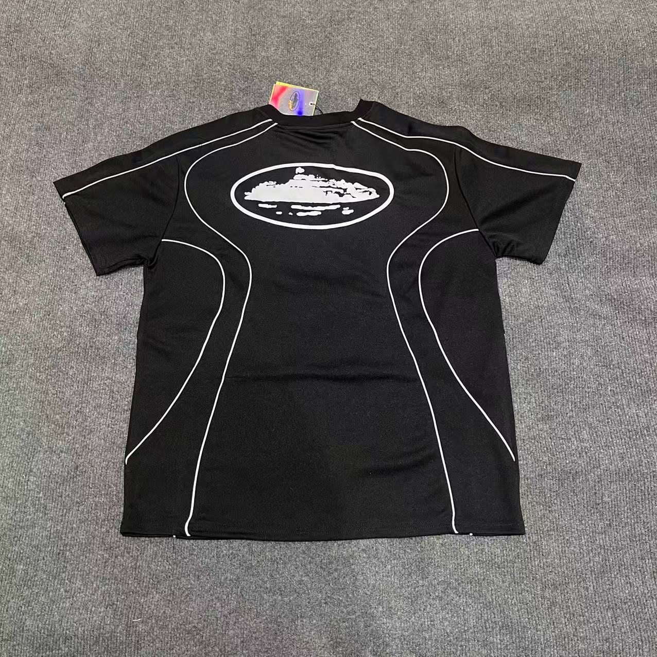 Marca de moda Alcatraz tira reflectante letra impresa camiseta de mangas cortas para hombres y mujeres callejera pantalones cortos casuales set Old Money Style