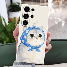 趣味猫咪硅胶手机壳三星A70/A71精孔保护套S25+可爱风S24工厂直销