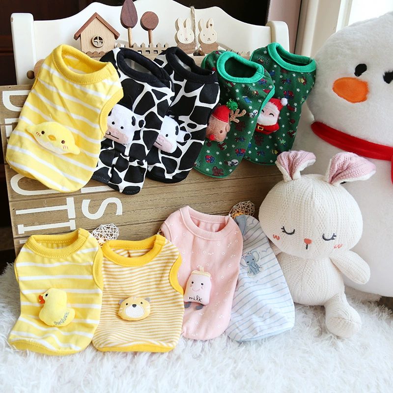 Petstyle хлопковая одежда с рисунком животных для собак, милая хлопковая одежда для щенков, котят, одежда для новорожденных кошек