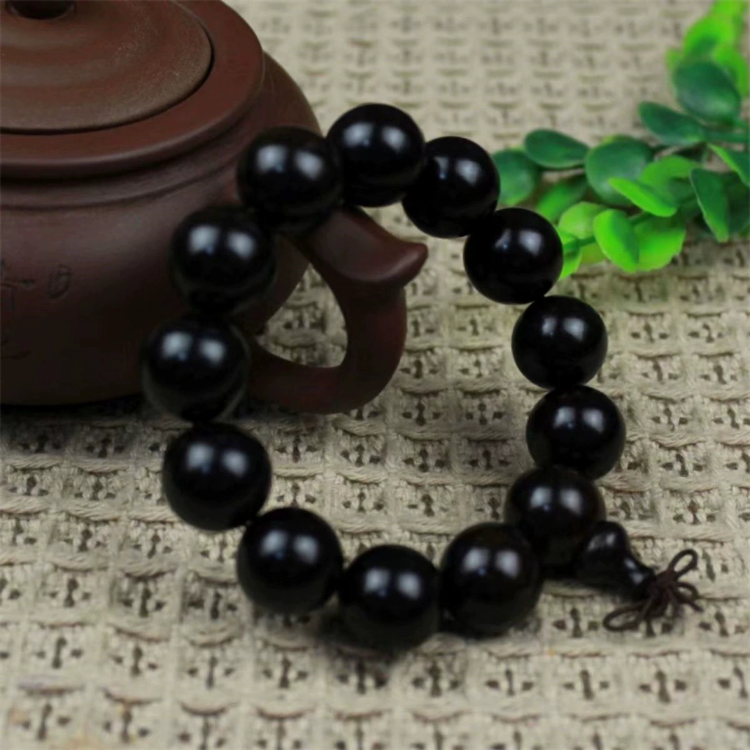 Религиозное ожерелье(набор) с круглым бисером ebony sandalwood, браслет