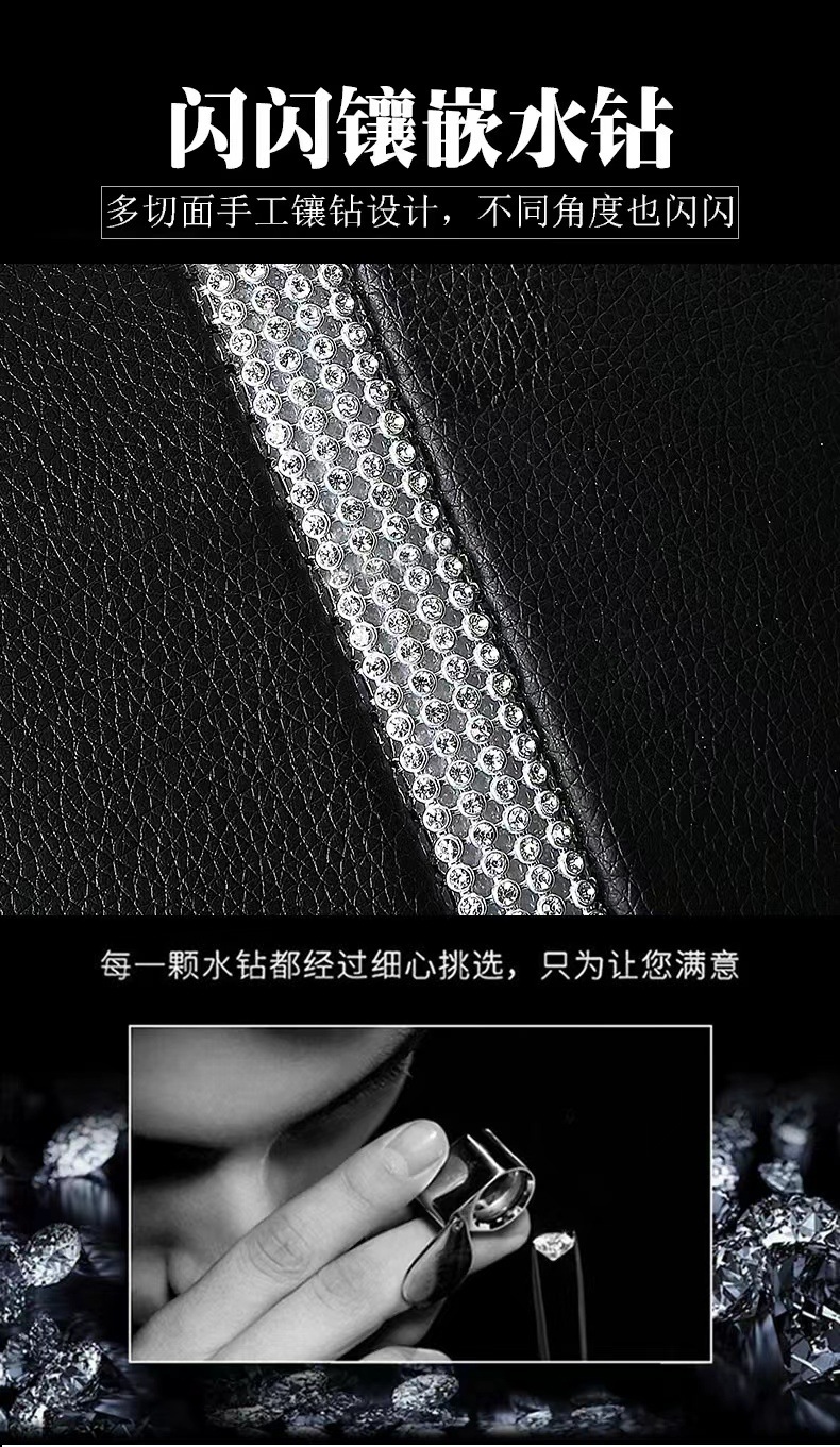 Diamond headrest a pair of car pillow car cervical pillow pillow leather Korean fashion car headrest neck pillow