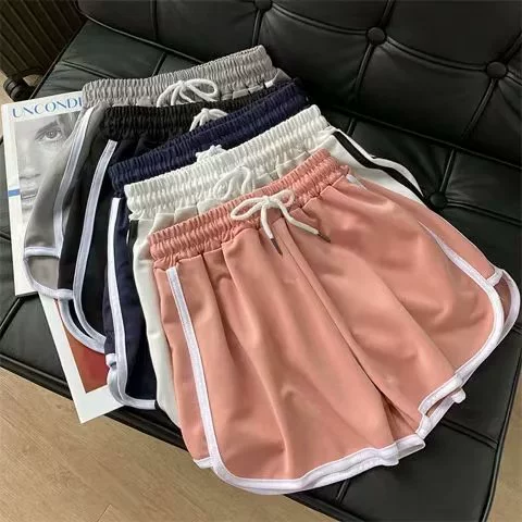 Спортивные шорты, брюки, одежда для йоги и отдыха, высокая талия, свободный крой, корейский стиль