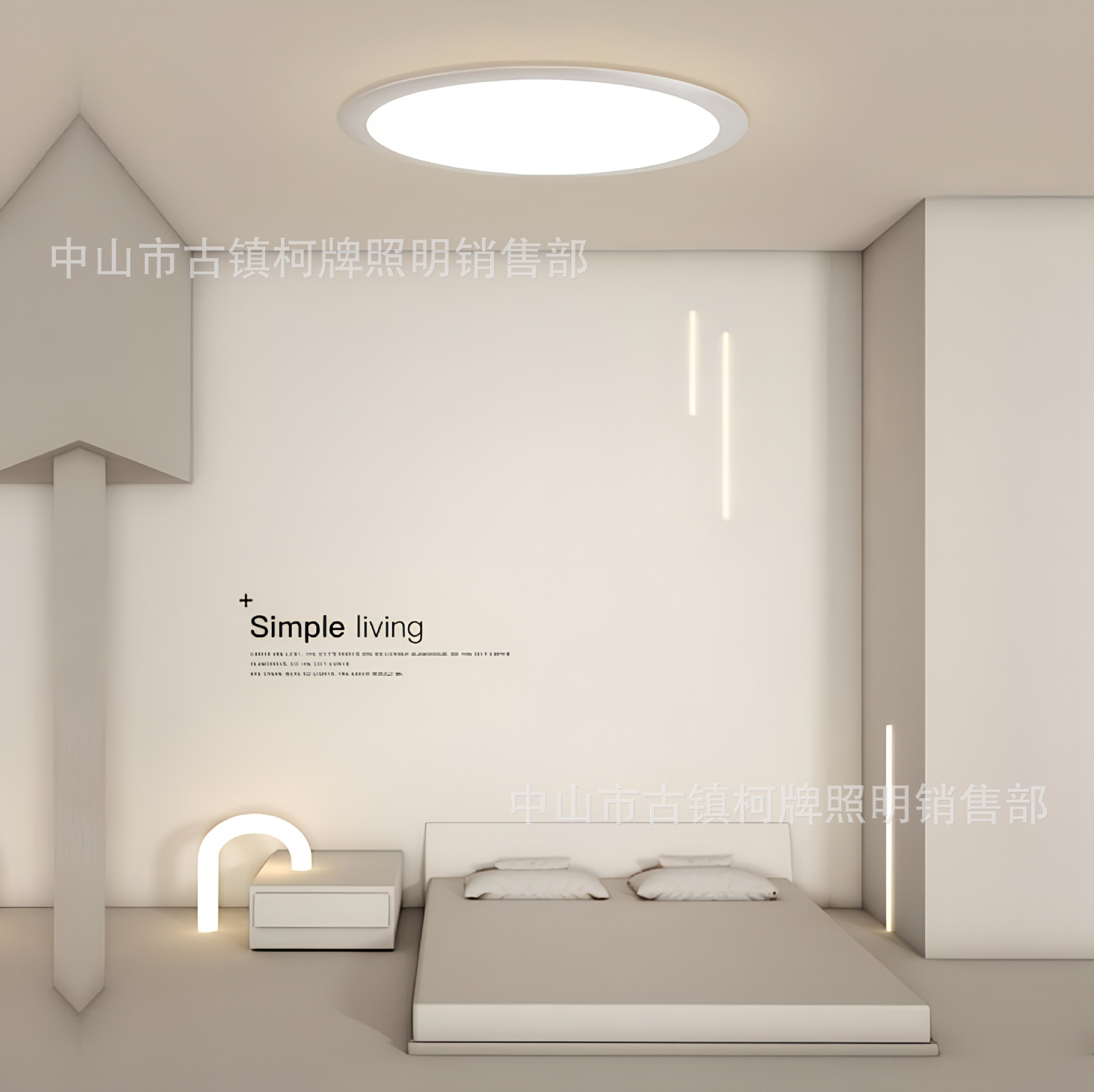 Nuevo minimalista moderno LED redondo oculto panel de luz hogar comercial ropa Sala de Exposiciones Arte exposición CENTRO COMERCIAL