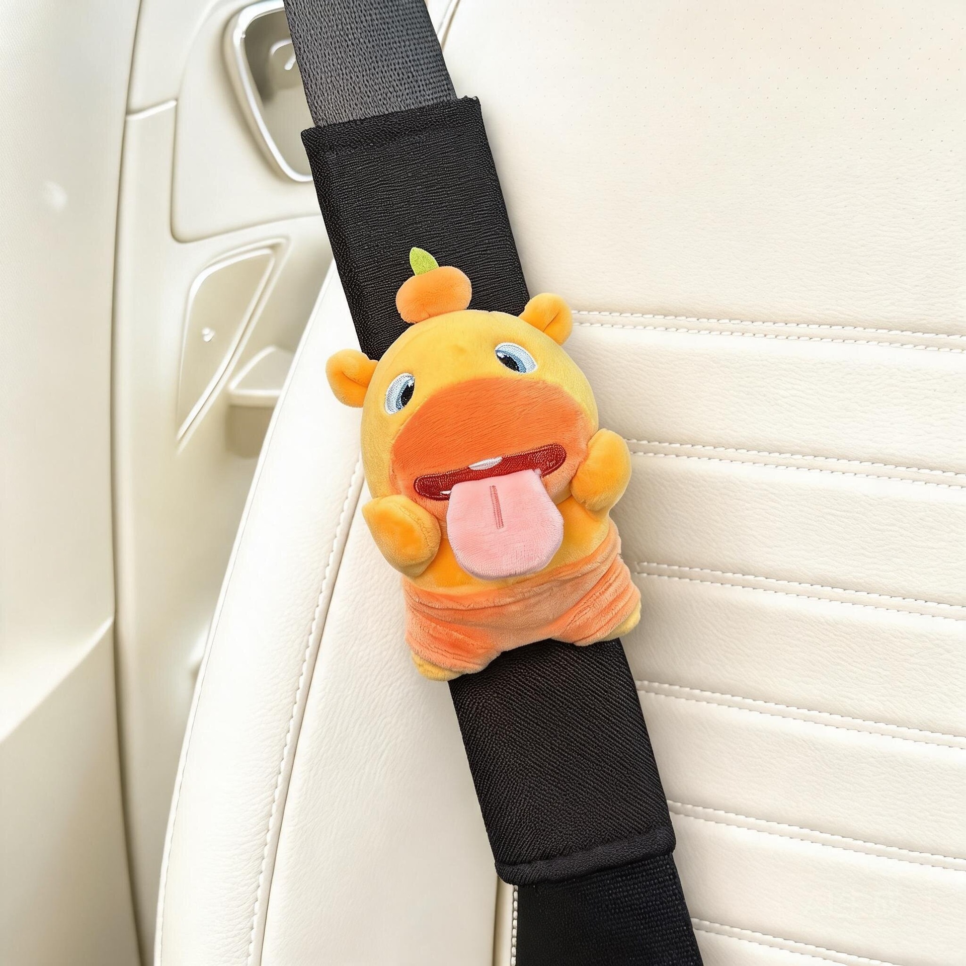 Capybara Lulu Car Seatbelt Shoulder Pads, Car Seatbelt Decoration, Anti-Wear Clothing, Cute Couple Set