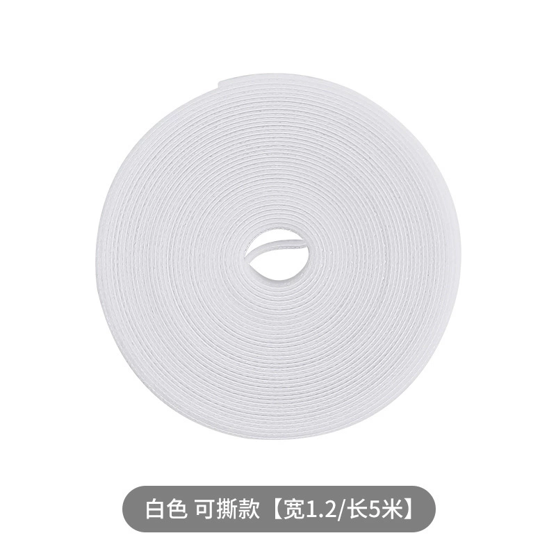 Velcro Cable Tie Roll, 5 m, Hook-and-Loop Reusable Cable Organizer, White/Grey/Black