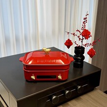 BRUNO二代多功能锅料理锅火锅电煮锅鸳鸯锅蒸煮涮烤一体电蒸锅电