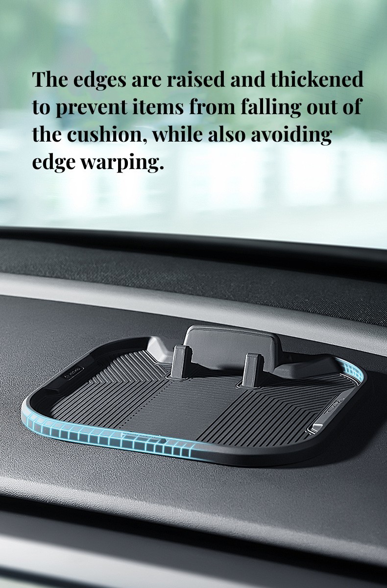 Cross-Border Car Anti-Slip Mat, Mobile Phone Holder, Temporary Parking Sign, Real Silicone Car Dashboard Storage Mat, Wear-Resistant and Scratch-Resistant