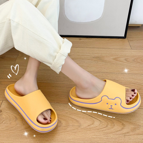 Summer new home slippers for women, indoor bathroom bathing anti-slip slippers for couples, home soft-soled slippers for men E